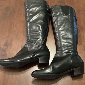 Anthropologie - Everybody by BZ Moda Black Leather Knee Boots